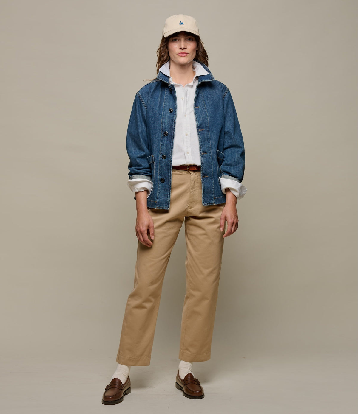 Shaped Cotton Oxford Long Sleeve Shirt