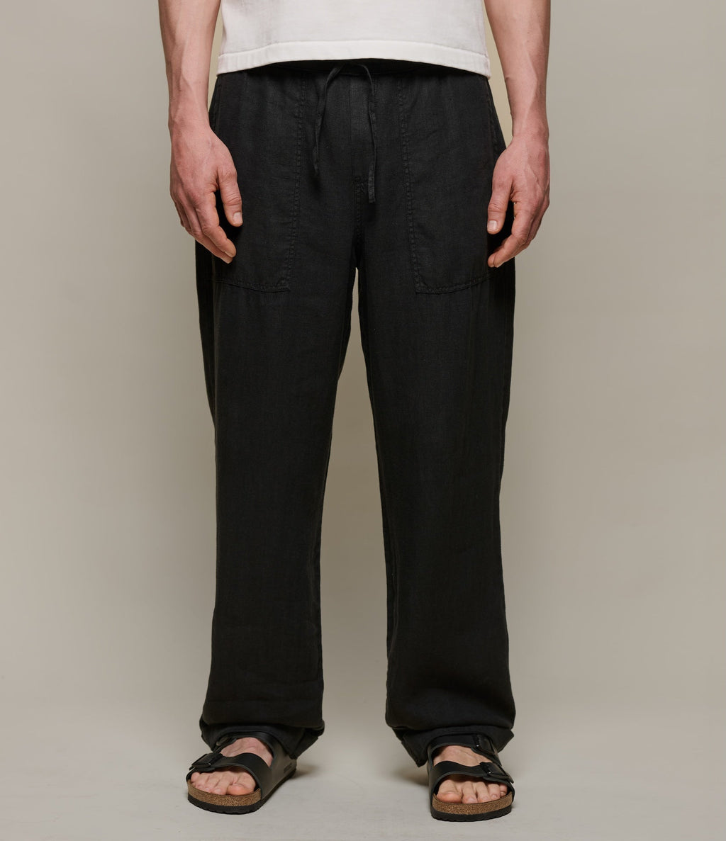 Worker's Linen Drawstring Pants