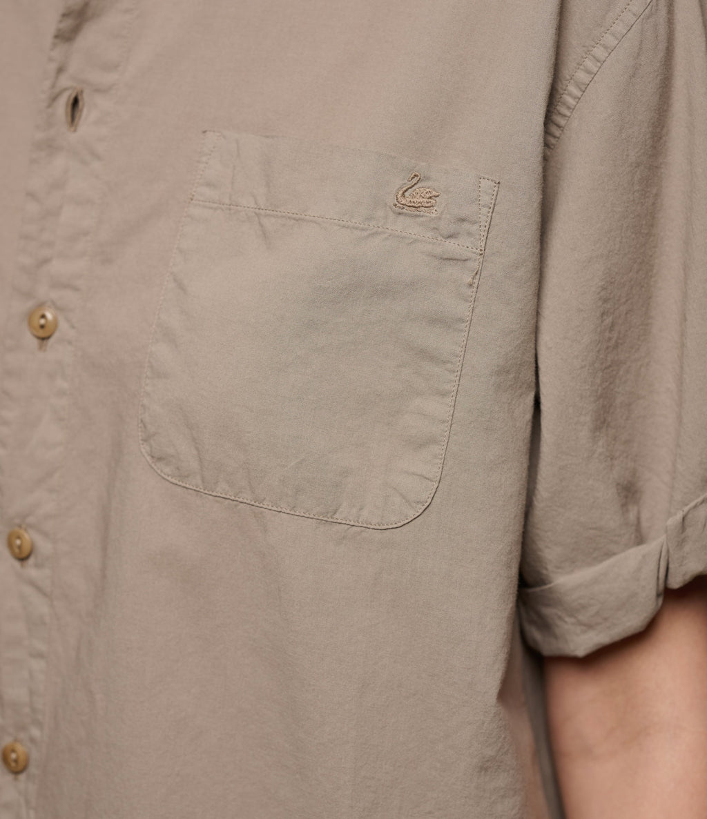 Lightweight Cotton Poplin Women's Shirt with Rolled-Up Sleeves