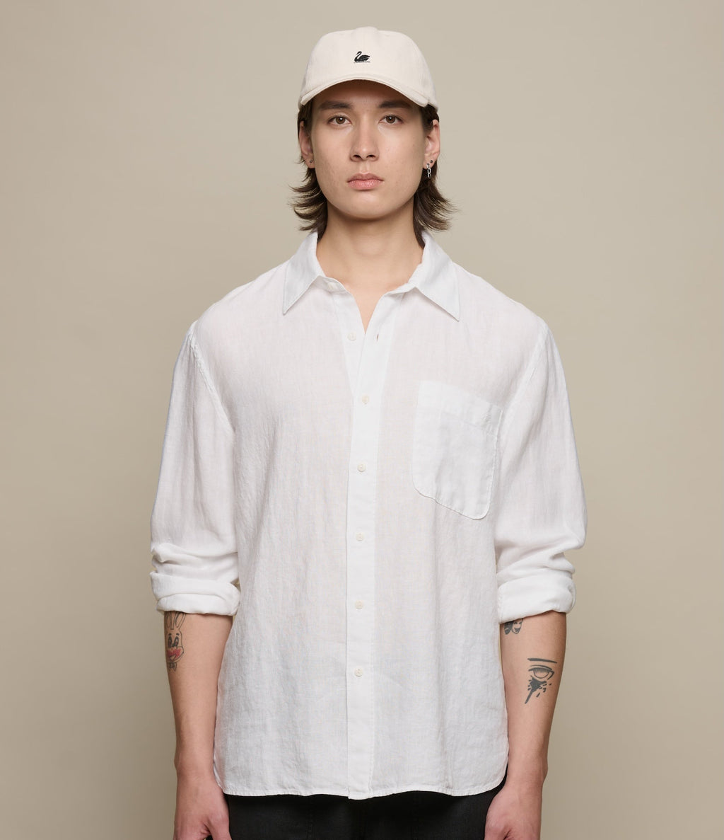 Relaxed Fit Linen Long Sleeve Shirt