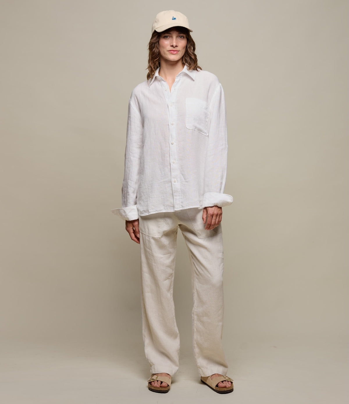 Relaxed Fit Linen Long Sleeve Shirt
