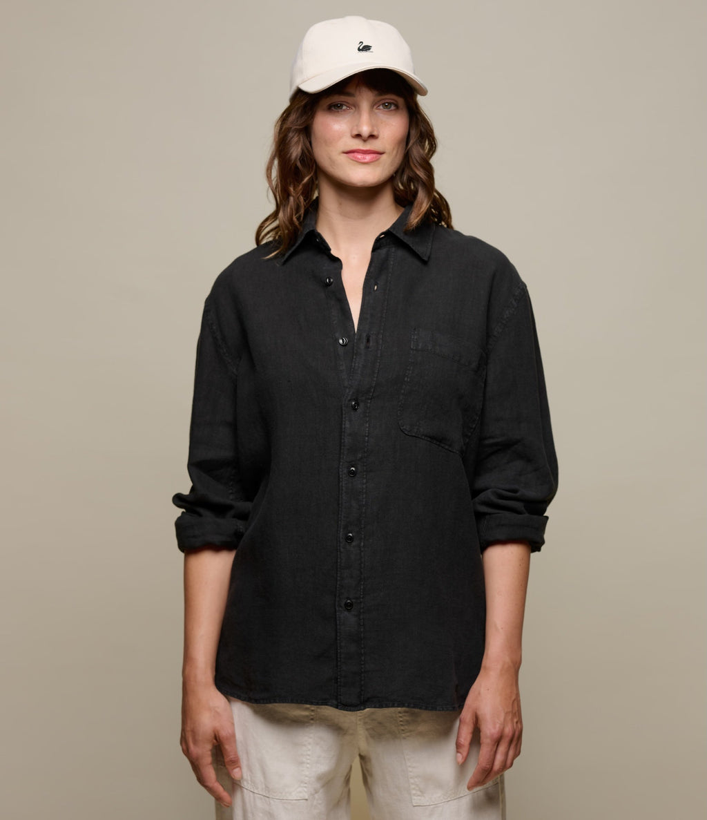 Relaxed Fit Linen Long Sleeve Shirt