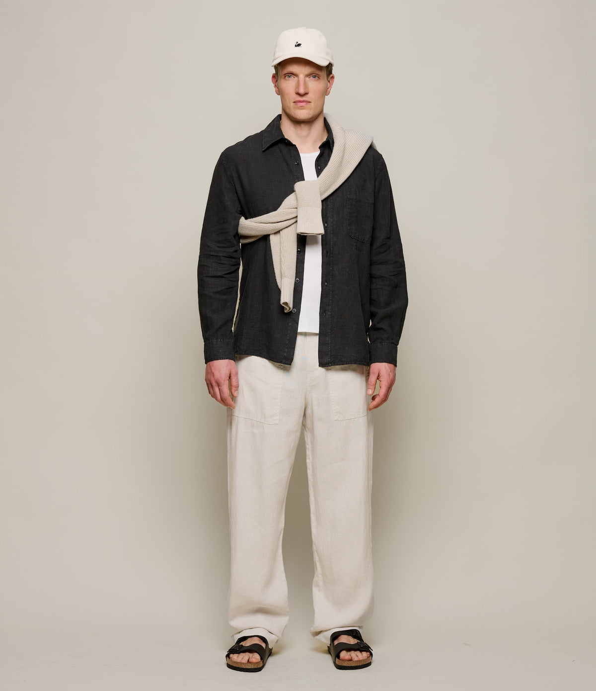 Relaxed Fit Linen Long Sleeve Shirt