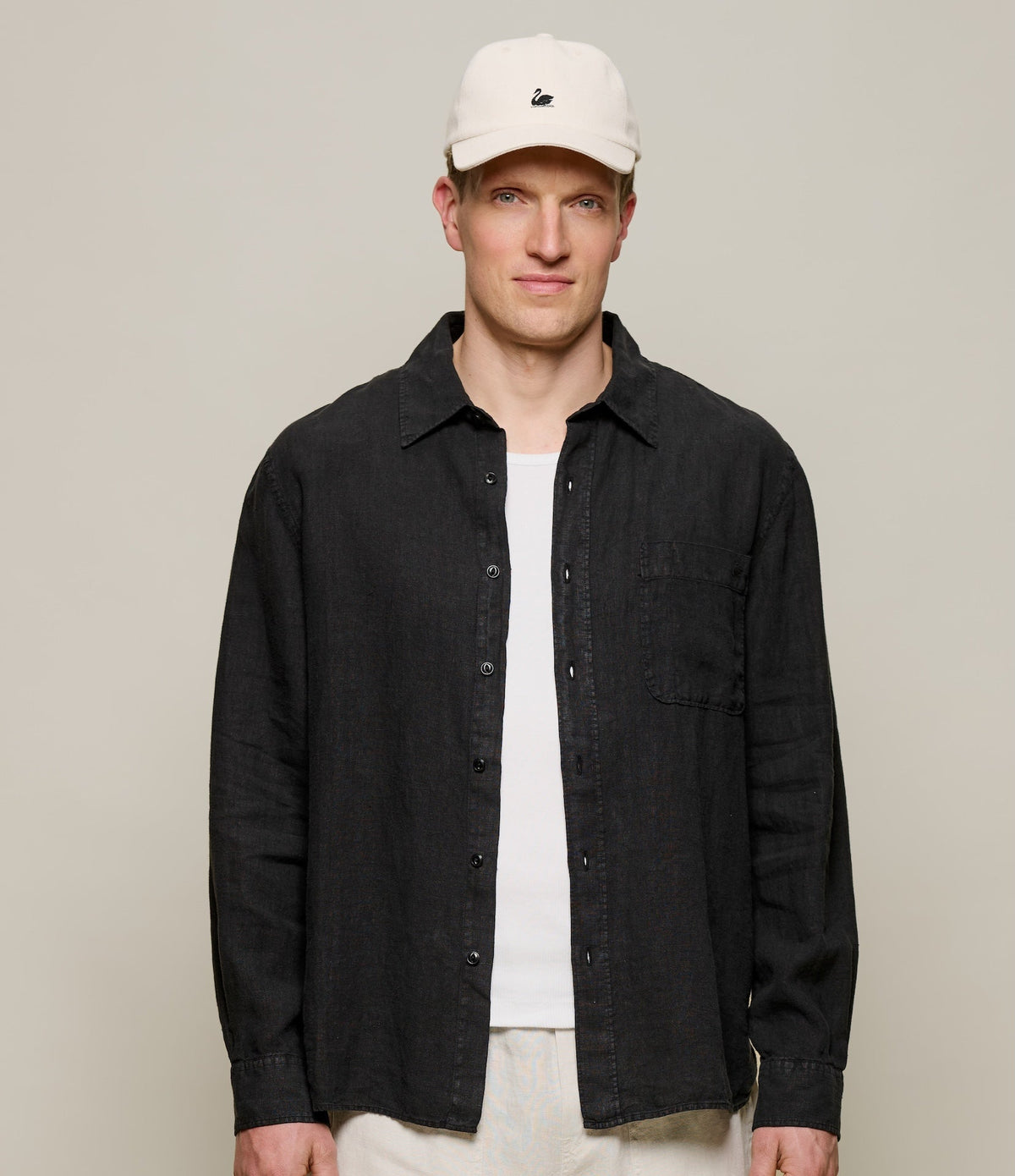 Relaxed Fit Linen Long Sleeve Shirt