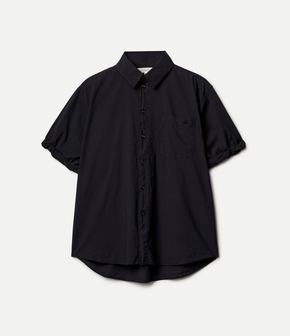 Lightweight Cotton Poplin Women's Shirt with Rolled-Up Sleeves