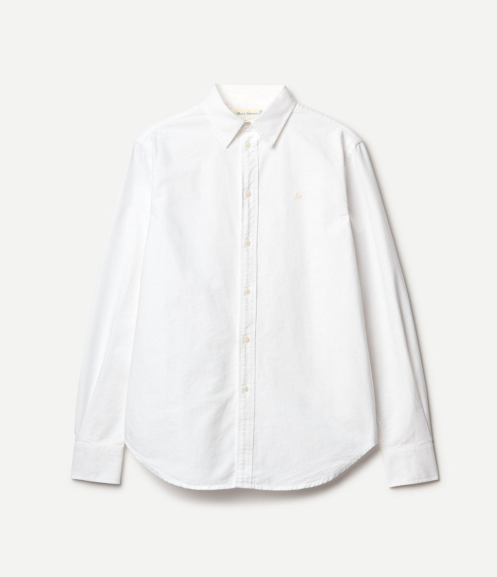 Shaped Cotton Oxford Long Sleeve Shirt