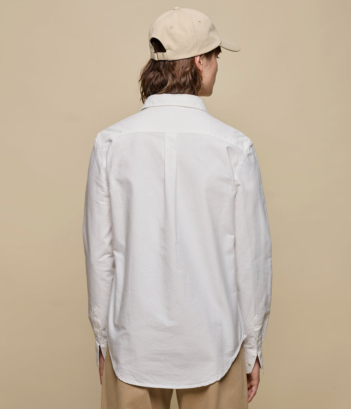 Shaped Cotton Oxford Long Sleeve Shirt
