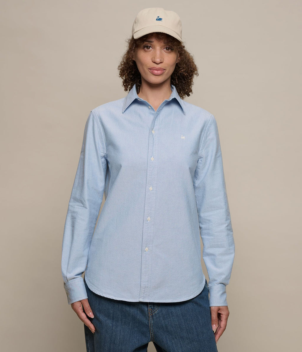 Shaped Cotton Oxford Long Sleeve Shirt