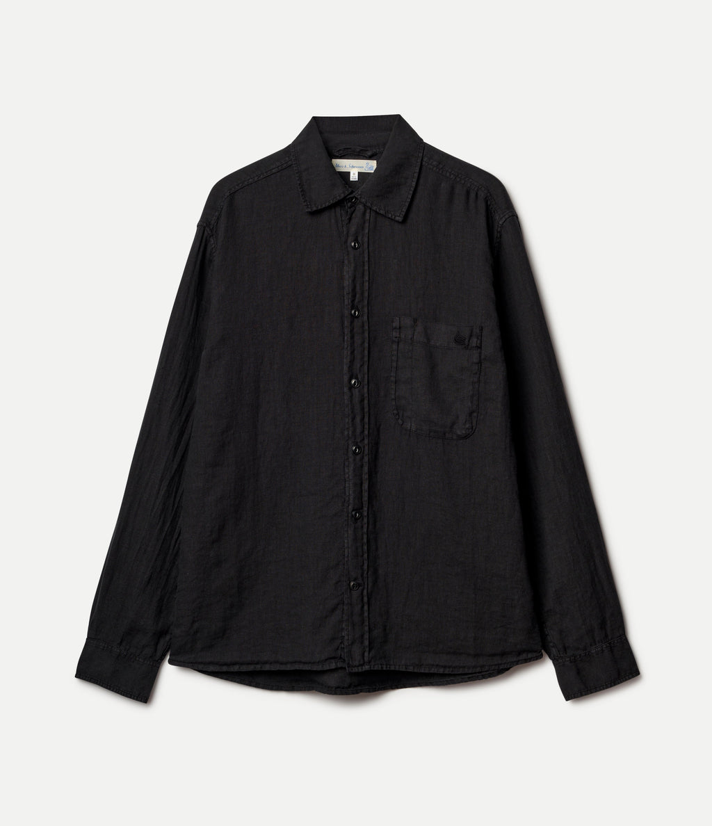 Relaxed Fit Linen Long Sleeve Shirt