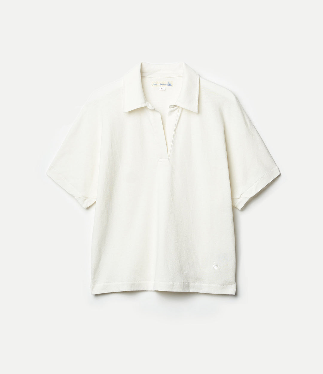 Linen-Cotton Relxed Fit Women's Short Sleeve Polo Shirt