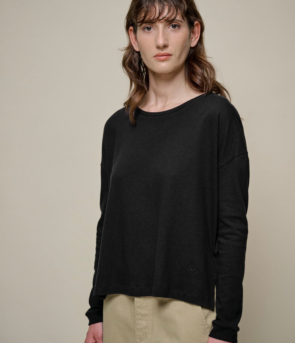 Linen-Cotton Relaxed Fit Women's Longsleeve