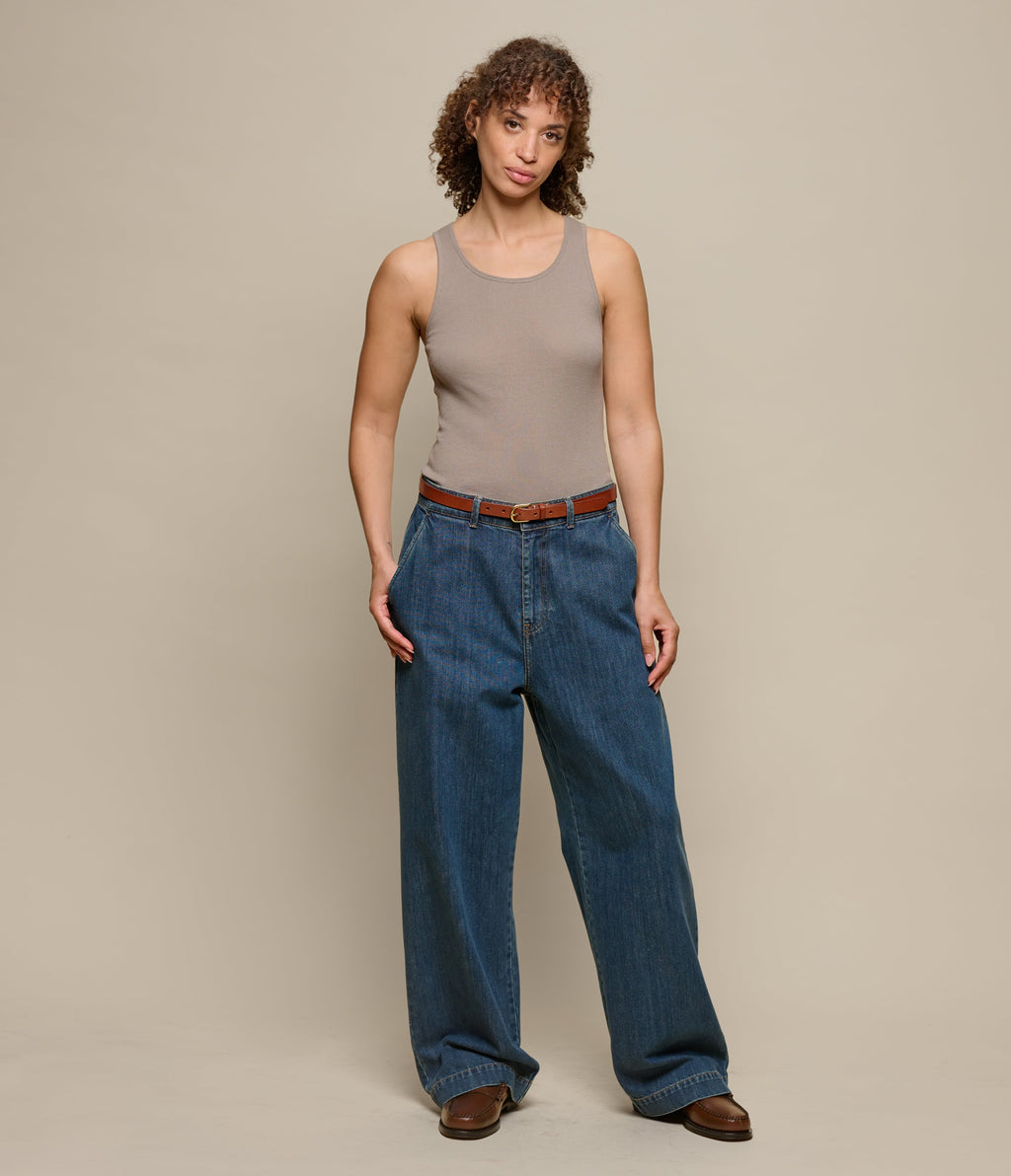 Fine Ribbed Cotton Women's Singlet